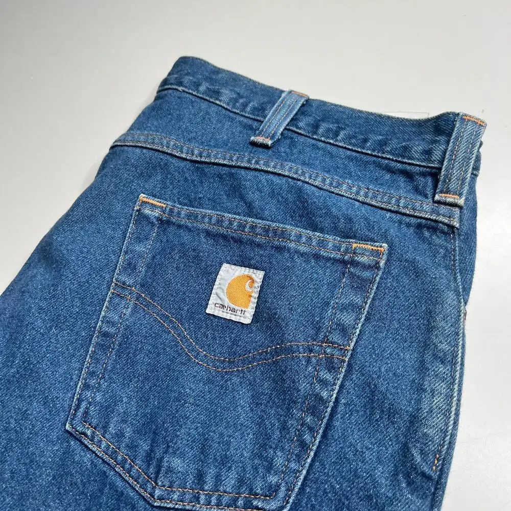 Carhartt Relaxed Fit Blue Denim Jeans 36x32 Mexico Heavyweight Workwear‎